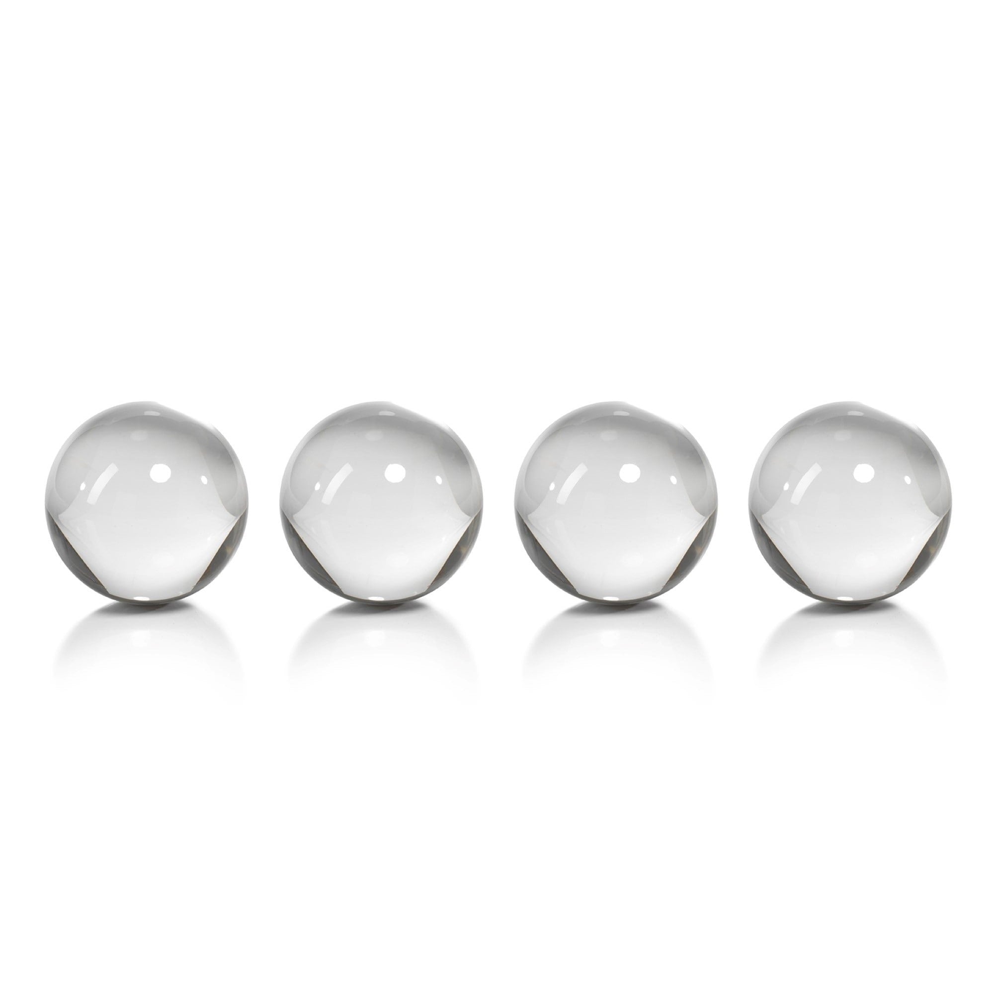 Jacy 2.75 Diameter Crystal Glass Decorative Object Ball Shaped Set Of 4
