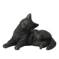 2.76 In H Cat Rear Feet Scratching Ear Figurine Poly Resin