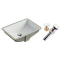 20 3 4 Inch European Style Rectangular Shape Porcelain Ceramic Bathroom Undermount Sink With White Umbrella Pop Up Drain