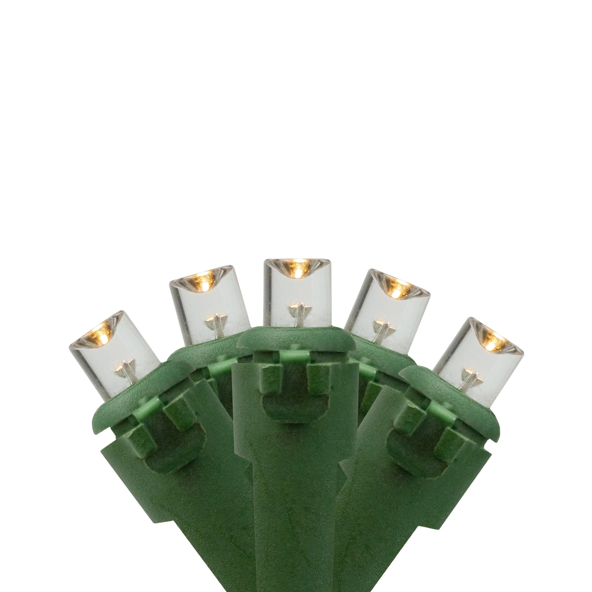 20 Count Led Warm White Wide Angle Christmas Lights 9.5 Ft Green Wire N A