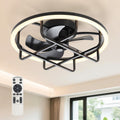 20 Inch 5 Blade Ceiling Fan With Rgb 3Cct Dimmable Led And Remote.