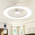 20 Inch Flush Mount Low Profile Ceiling Fan With Rgb 3Cct Dimmable Led Light And Remote.
