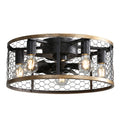 20 Inch Industrial Caged Ceiling Fan With 7 Abs Blades Remote Control Reversible Dc Motor Small Flush Mount Ceiling Fan