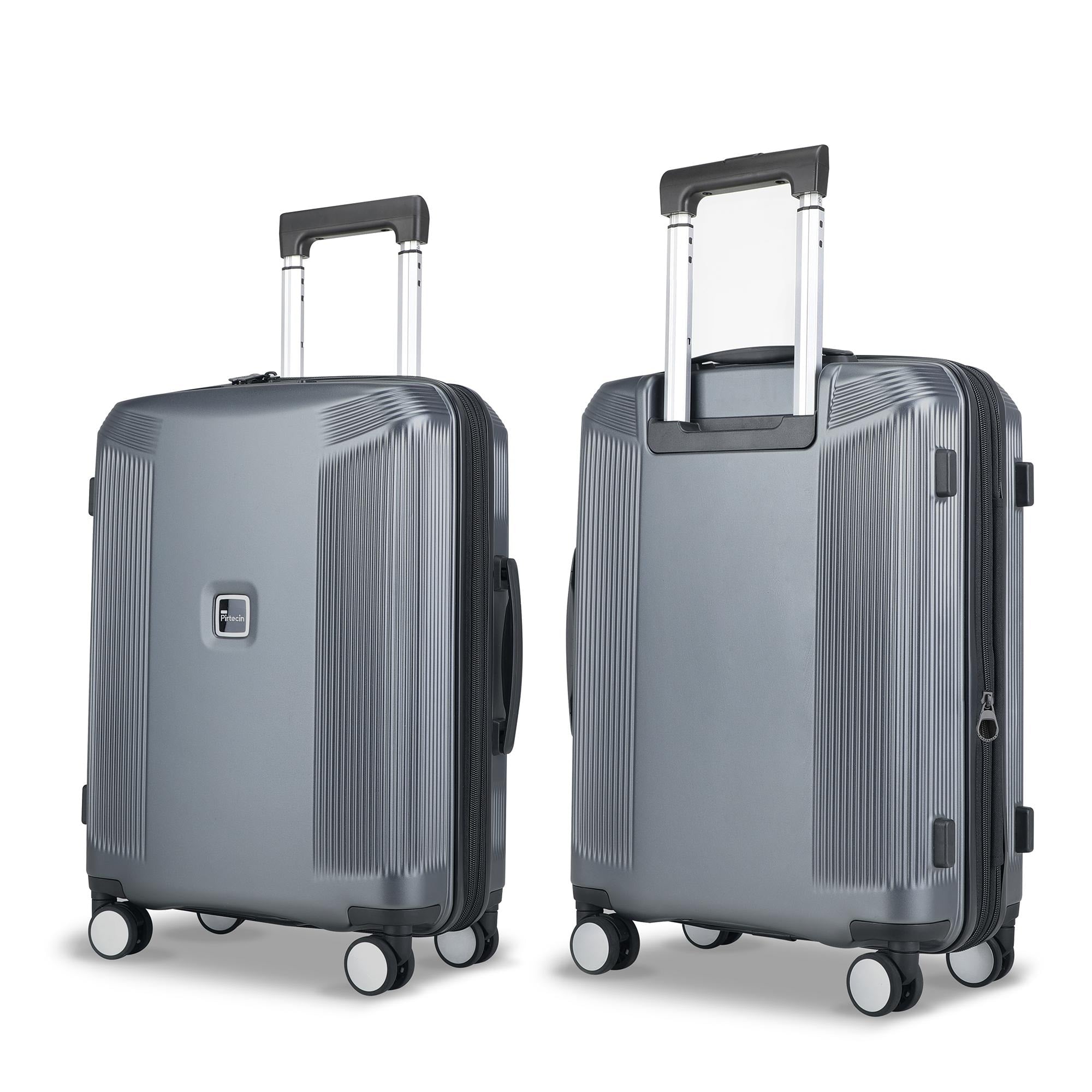 20 Inch Lightweight Expandable Carry On Luggage Pc Hardside Suitcase With Spinner Wheels Tsa Lock