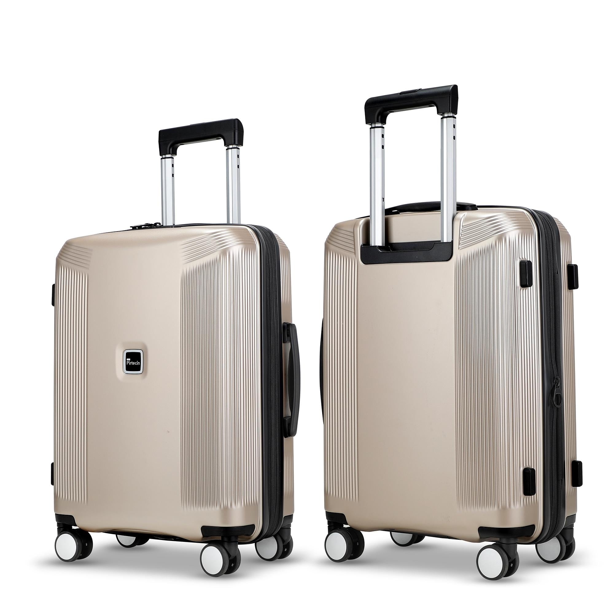 20 Inch Lightweight Expandable Carry On Luggage Pc Hardside Suitcase With Spinner Wheels Tsa Lock