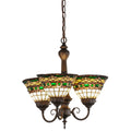 20 Inch Wide Tiffany Roman 3 Lt Chandelier