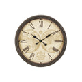 20 In With Roman Numeral Brown Wall Clock 20 In