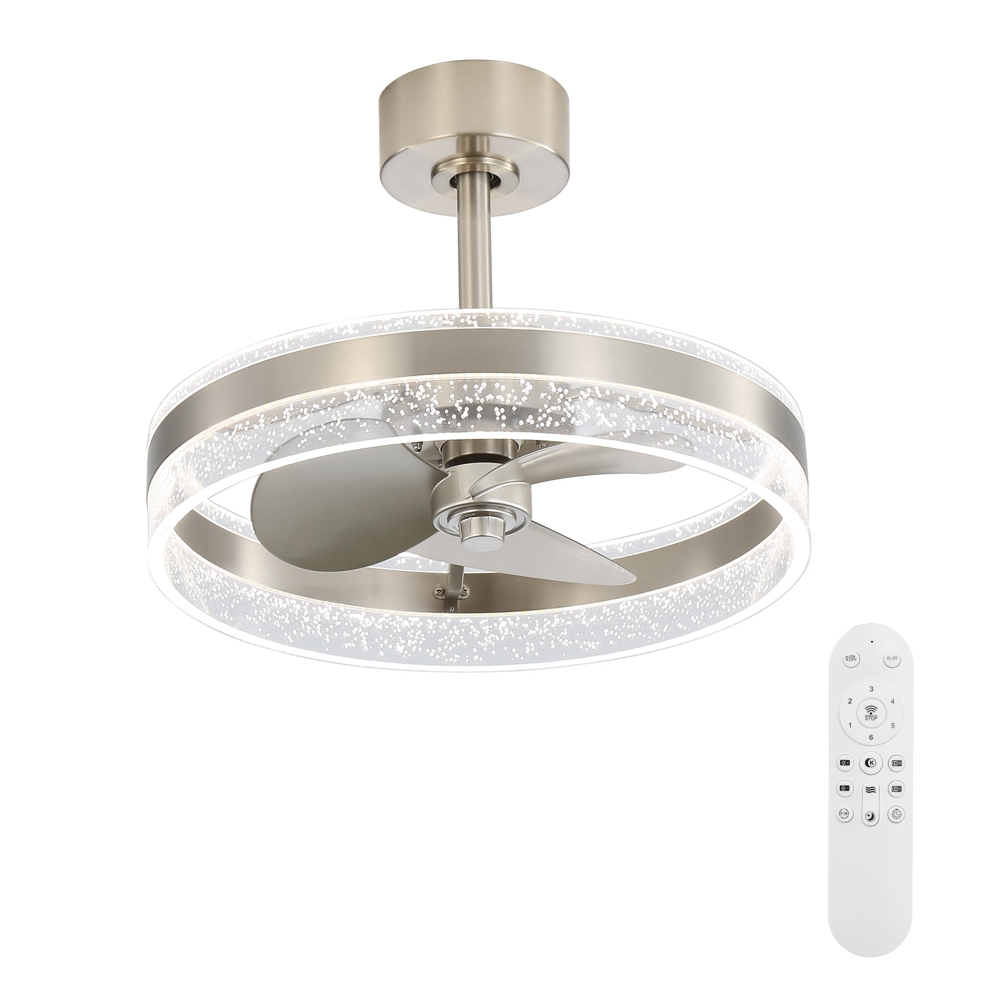 20 Inch Ceiling Fan With Remote Control Dimming And Reversible Dc Motor