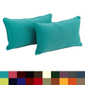 Blazing Needles Twill Removable Cover Rectangular 20 Inch Wide Throw Pillows Set Of 2