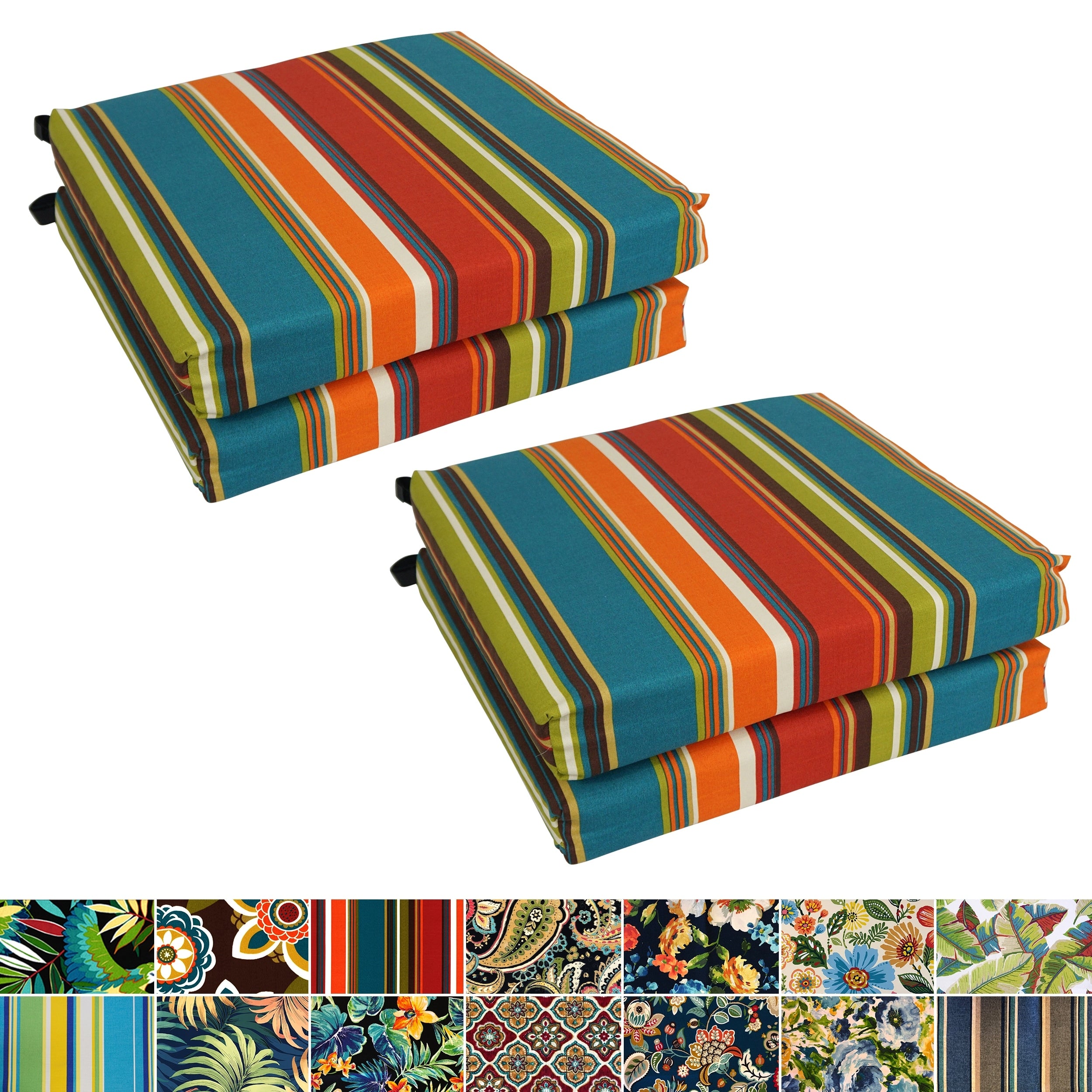 Blazing Needles 20 Inch Indoor Outdoor Chair Cushion Set Of 4 20 X 19