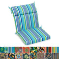 Blazing Needles 42 Inch By 20 Inch Patterned Outdoor Spun Poly Three Section Back Seat Chair Cushion