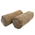 20 Inch By 8 Inch Corded Patterned Jacquard Chenille Bolster Pillows Set Of 2