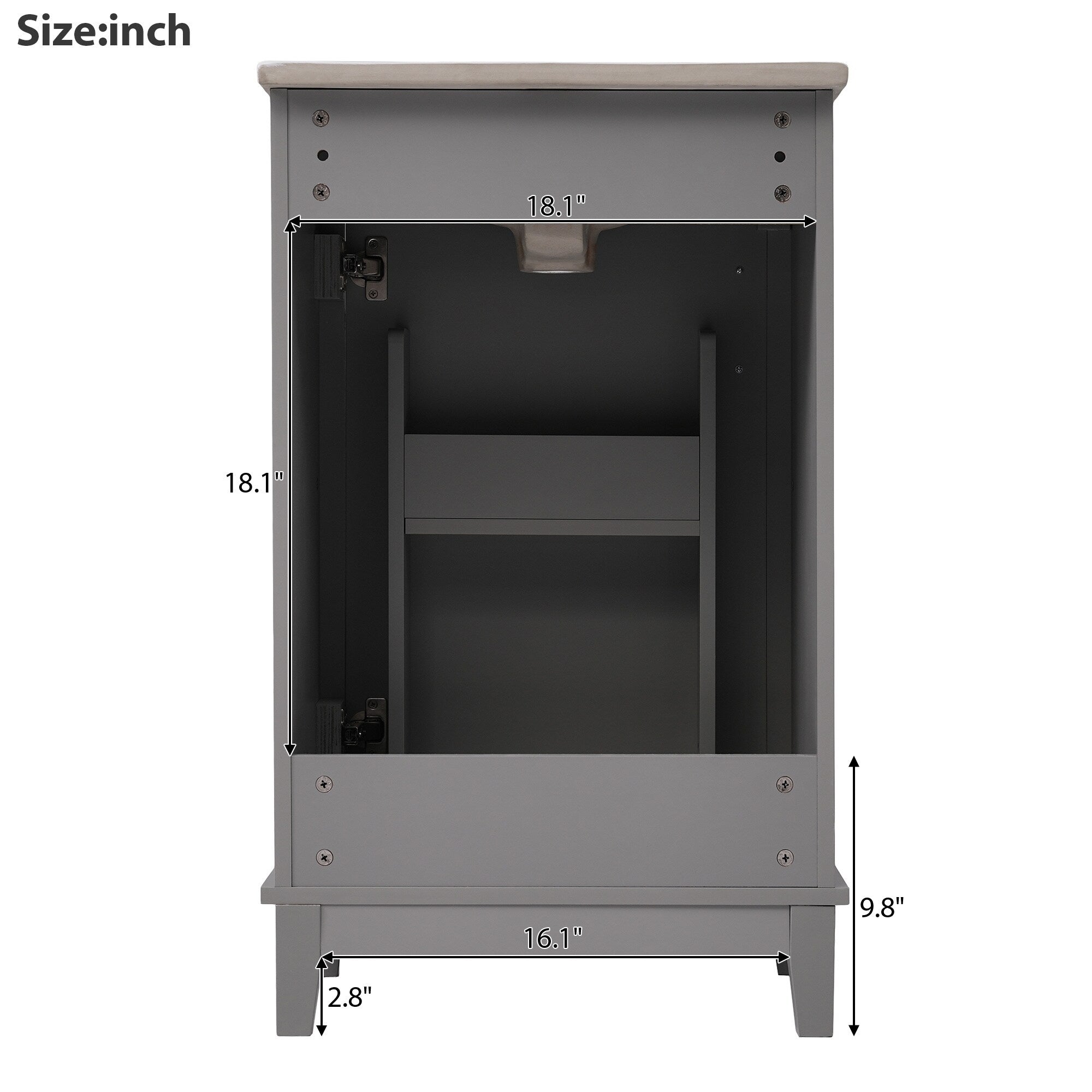 20 Inch Modern Small Bathroom Vanity With A Ceramic Sink And Ample Storage Space