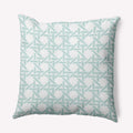 20 X 20 Inch Rattan Geometric Geometric Print Outdoor Pillow