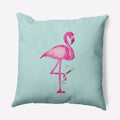 20 X 20 Inch Single Flamingo Animal Print Outdoor Pillow