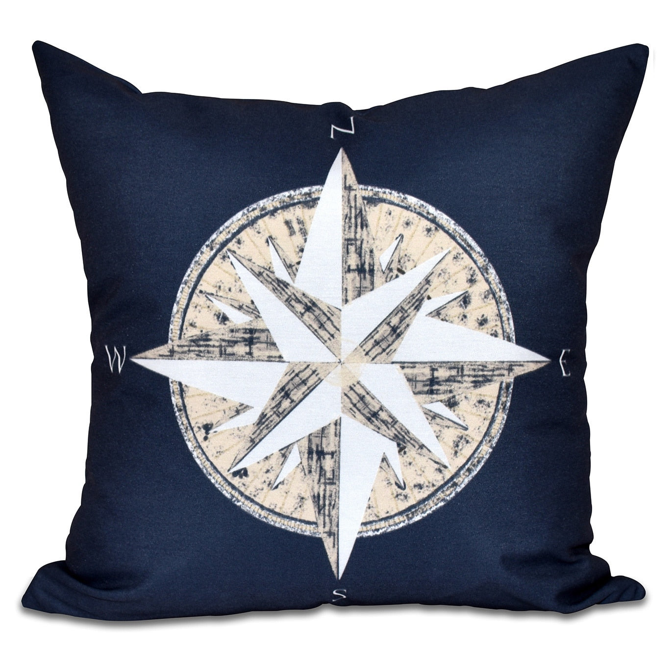 Compass Geometric Print 20 X 20 Inch Outdoor Pillow
