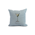 20 X 20 Inch Martini Glass Happy Hour Geometric Print Pillow