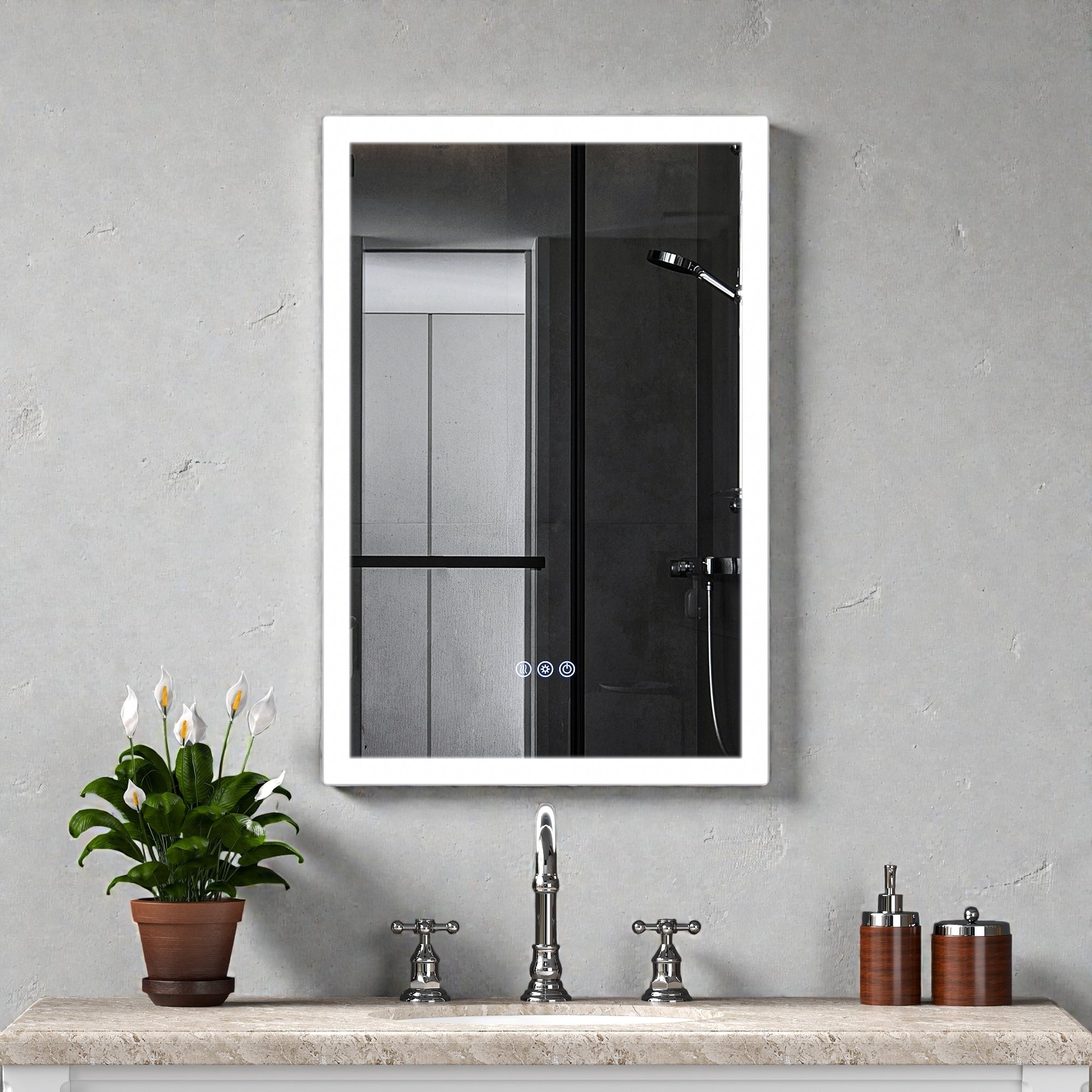 20 X 30 Inch Led Lighted Medicine Cabinet With Mirror Anti Fog Bathroom Mirror Cabinet With 3 Color Temperatures