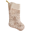 20.5 Inch Rose Gold Glitter And Sequin Satin Cuff Christmas Stocking