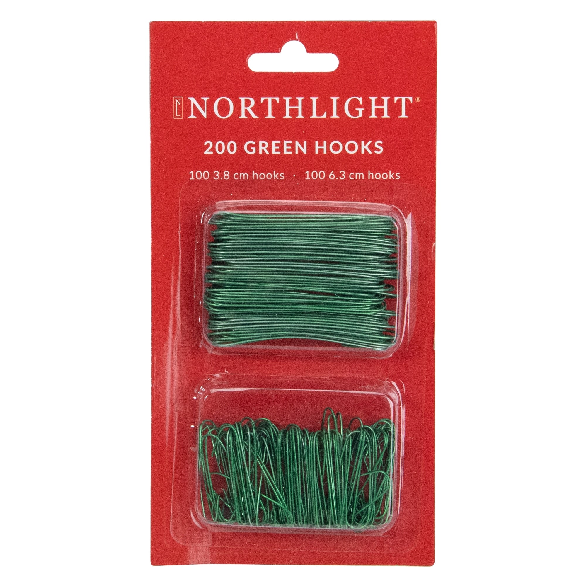 200 Count Green Ornament Hooks 1.5 2.5.