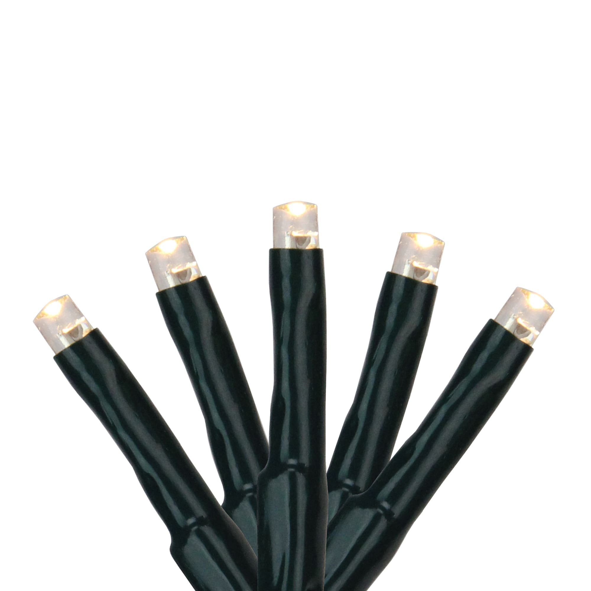200 Warm White Multi Function Led Cluster Christmas Lights 20 Ft Green Wire N A