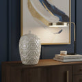 20 Cream Geometric Ceramic Bud Table Vase 12.00