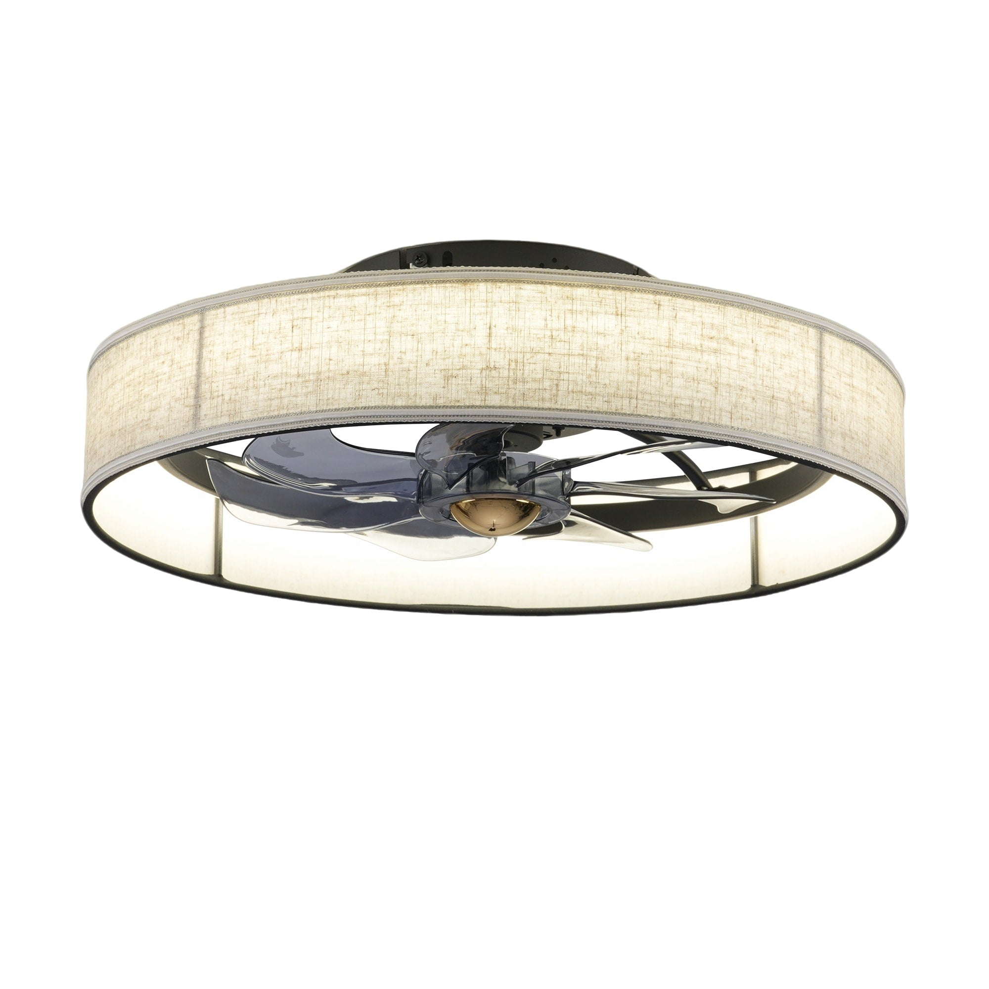 20 Fabric Farmhouse 7 Pcs Blades Ceiling Fan With Remote Control Quiet Dc Motor Ceiling Fan Not Included Bulbs