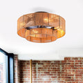 20 Farmhouse Rope Flush Mount Ceiling Fan With Lights And Remote Rustic Low Profile Caged Chandelier Ceiling Fan For Bedroom