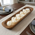 20 Ivory High Tide Scented Six Wick Candle In Brown Distressed Wood Oval Dough Bowl