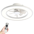 20 Led Cage Ceiling Fan With Light And Remote Control Dimmable 3 Cct 6 Speed Dc Motor Reversible Low Profile Flush Mount