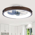 20 Modern Flush Mount Ceiling Fan With Lights And Remote Control Low Profile Dimmable Led Wood Ceiling Fan For Bedroom
