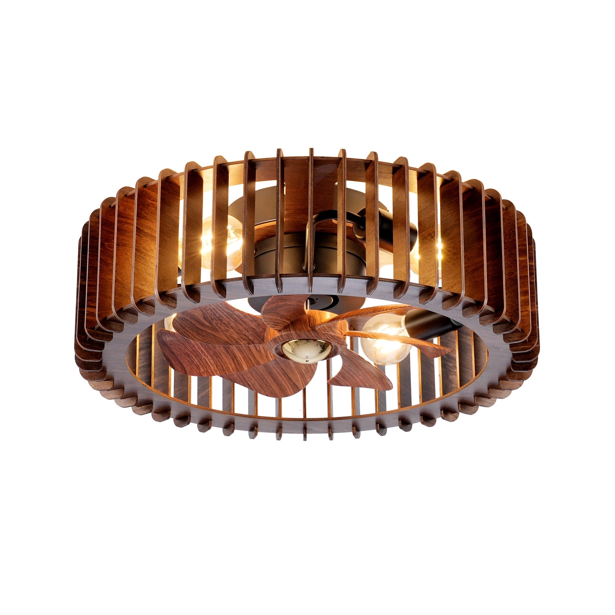 20 Modern Flush Mount Fan Light Ceiling Fans With Lights No Included Bulbs And Remote Control 6 Speeds Quiet Dc Motor
