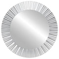 20 Simply Elegant Silver Fluted Frame Round Wall Mirror