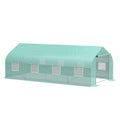20 Walk In Steeple Greenhouse Outdoor Backyard Plant Seed Growth Shed Tunnel Warm House With 2 Anchor Way Green