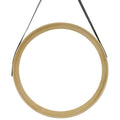 19.75 Gold Round Classic Mirror Wall Decor With A Wooden Finish