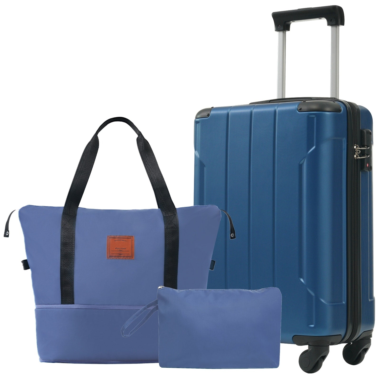 20 Carry On Luggage Set 3 Piece With Spinner Wheels Lightweight Hardshell Abs Suitcase For Weedend Getaways Business Travel