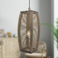The Curated Nomad Llarima 20 Inch Cylinder 1 Light Rope Pendant