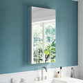 20X36 Tri View Mirrored Medicine Cabinet With Soft Close Blum Hinges Reversible Door Recess Surface Mount Aluminum Body