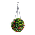 21 In Uv Resistant Holly Berry Christmas Hanging Ball Indoor Outdoor