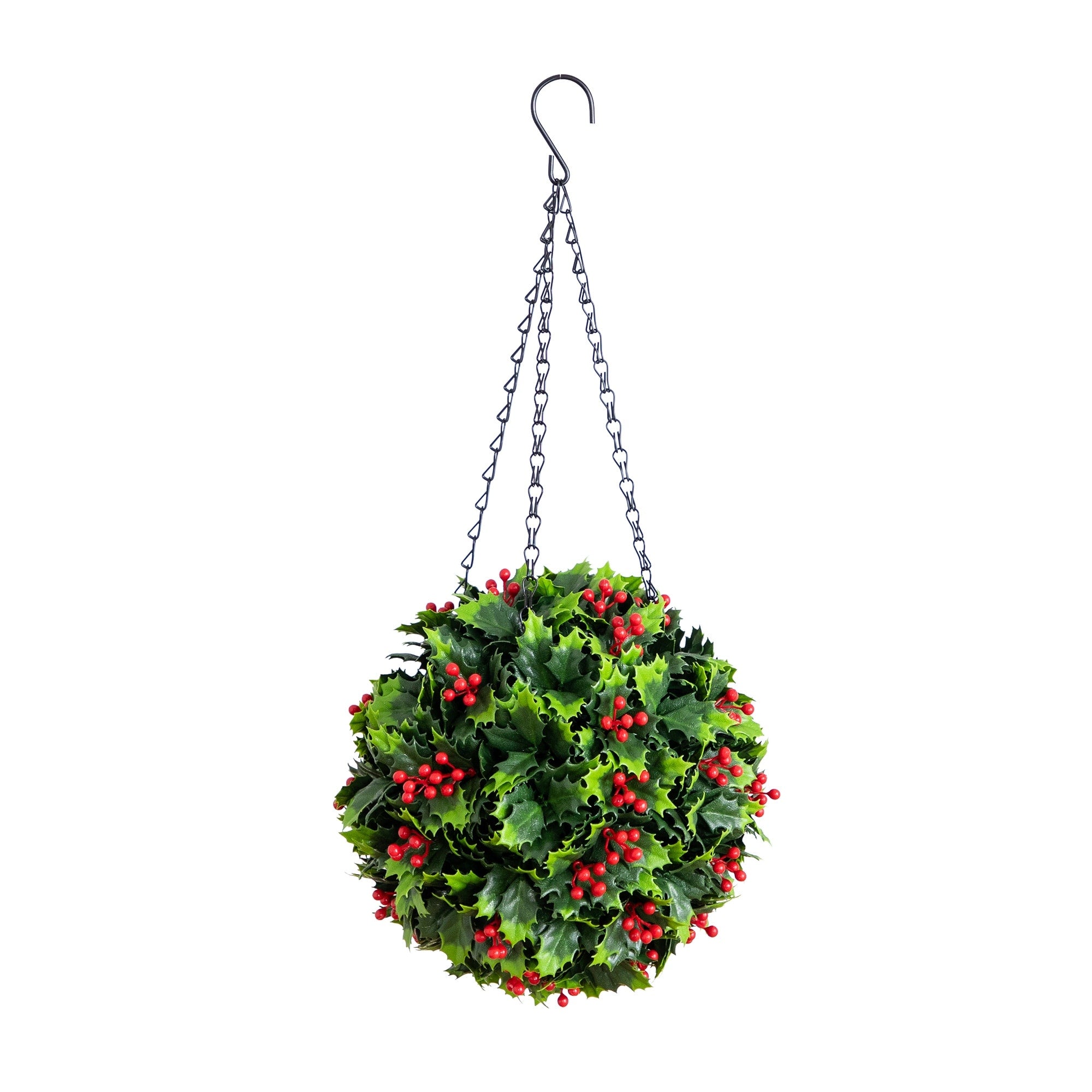 21 In Uv Resistant Holly Berry Christmas Hanging Ball Indoor Outdoor