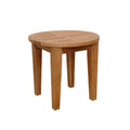21 In. W White Finish Round Shape Aluminum Frame End Table 8 X 11