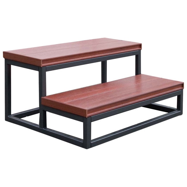 2 Tier Mahogany 14 Inch Spa Step