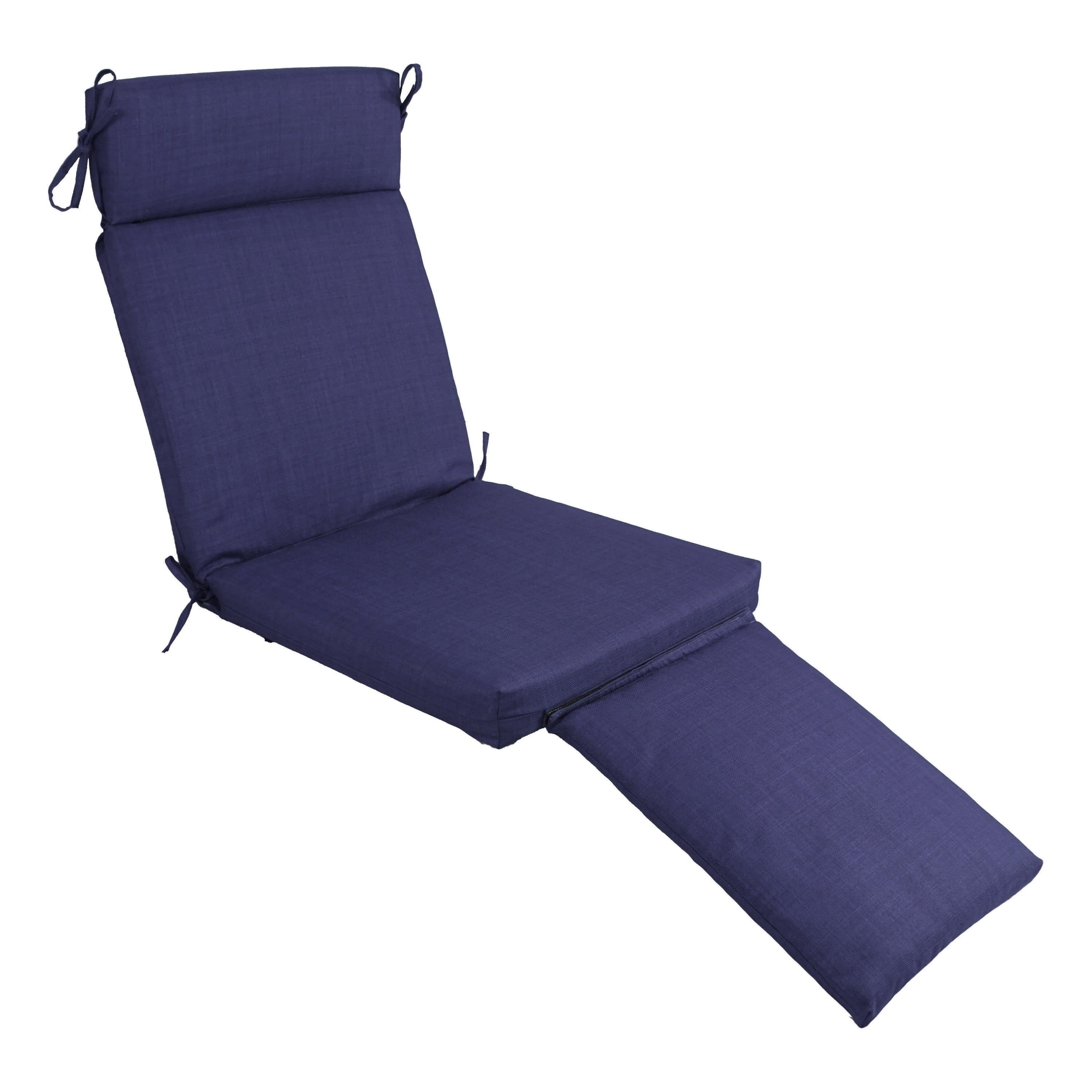 Blazing Needles Solid All Weather Steamer Deck Lounger Cushion 20 X 72