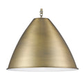 21.5 Inch Large Dome Pendant Antique Brass