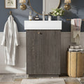 21.6 Inch Bathroom Vanity With A Ceramic Sink Freestanding Modern Style