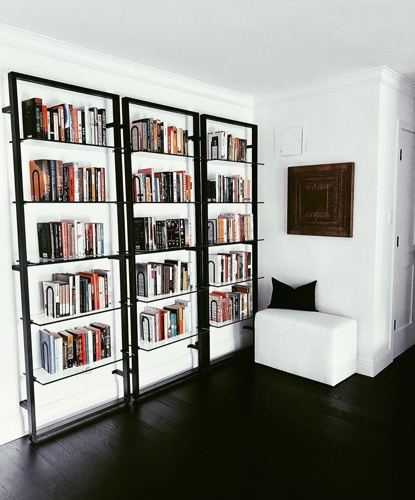 Tesso Brass Metal Wall Mount Bookshelf