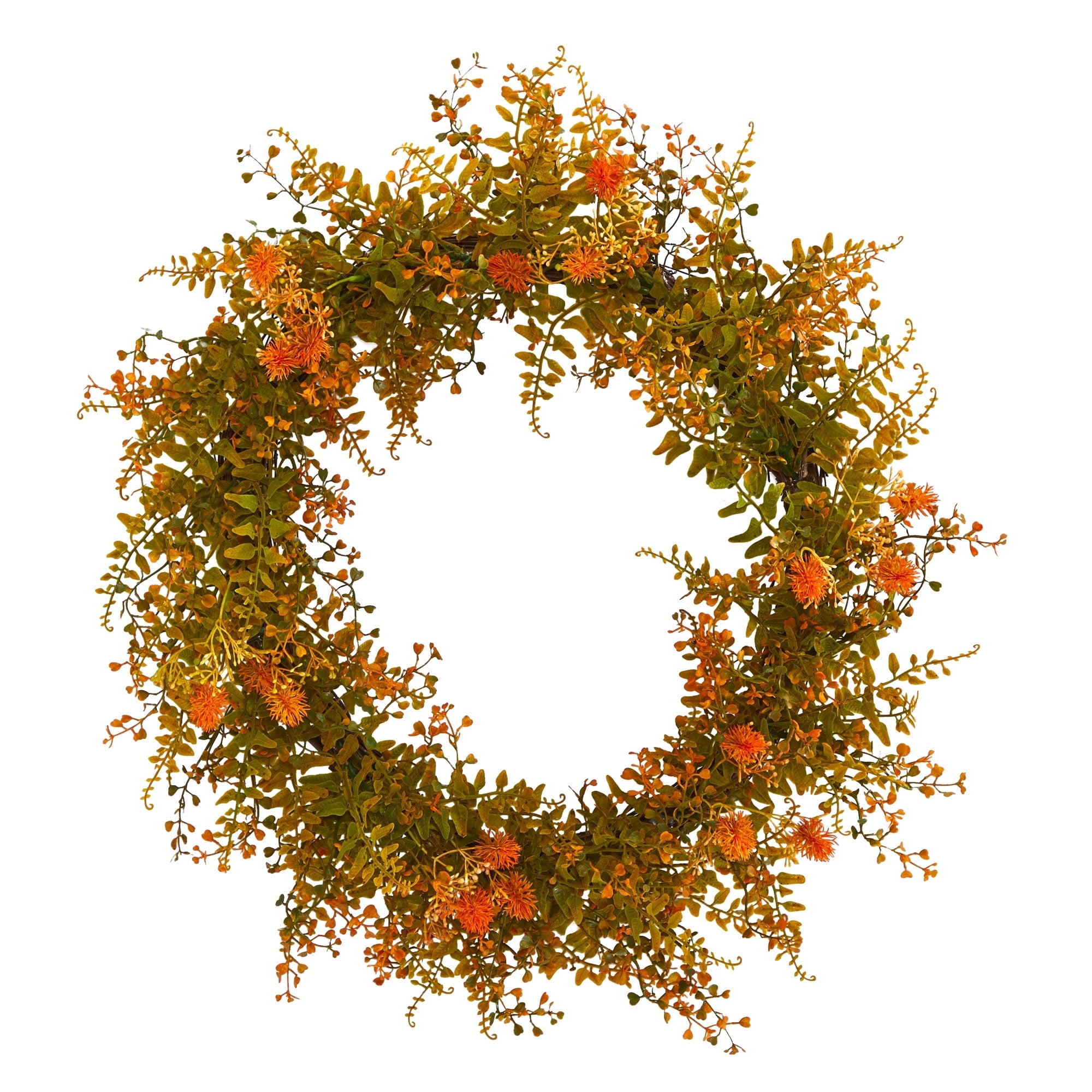 21 Autumn Fern Artificial Wreath