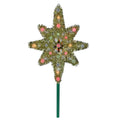 21 Gold Tinsel Star Of Bethlehem Christmas Tree Topper Multi Lights N A