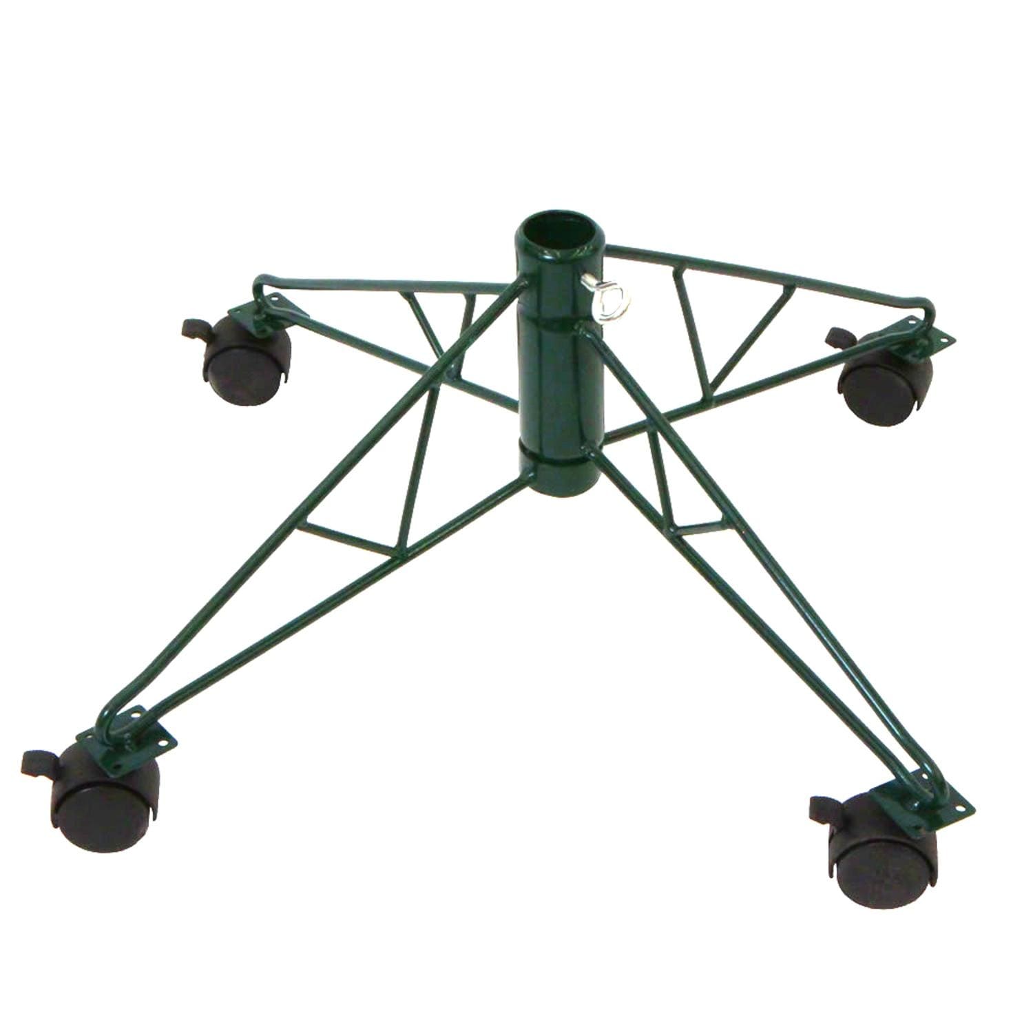 21 Green Rolling Metal Tree Stand For 6.5 7.5 Artificial Christmas Trees