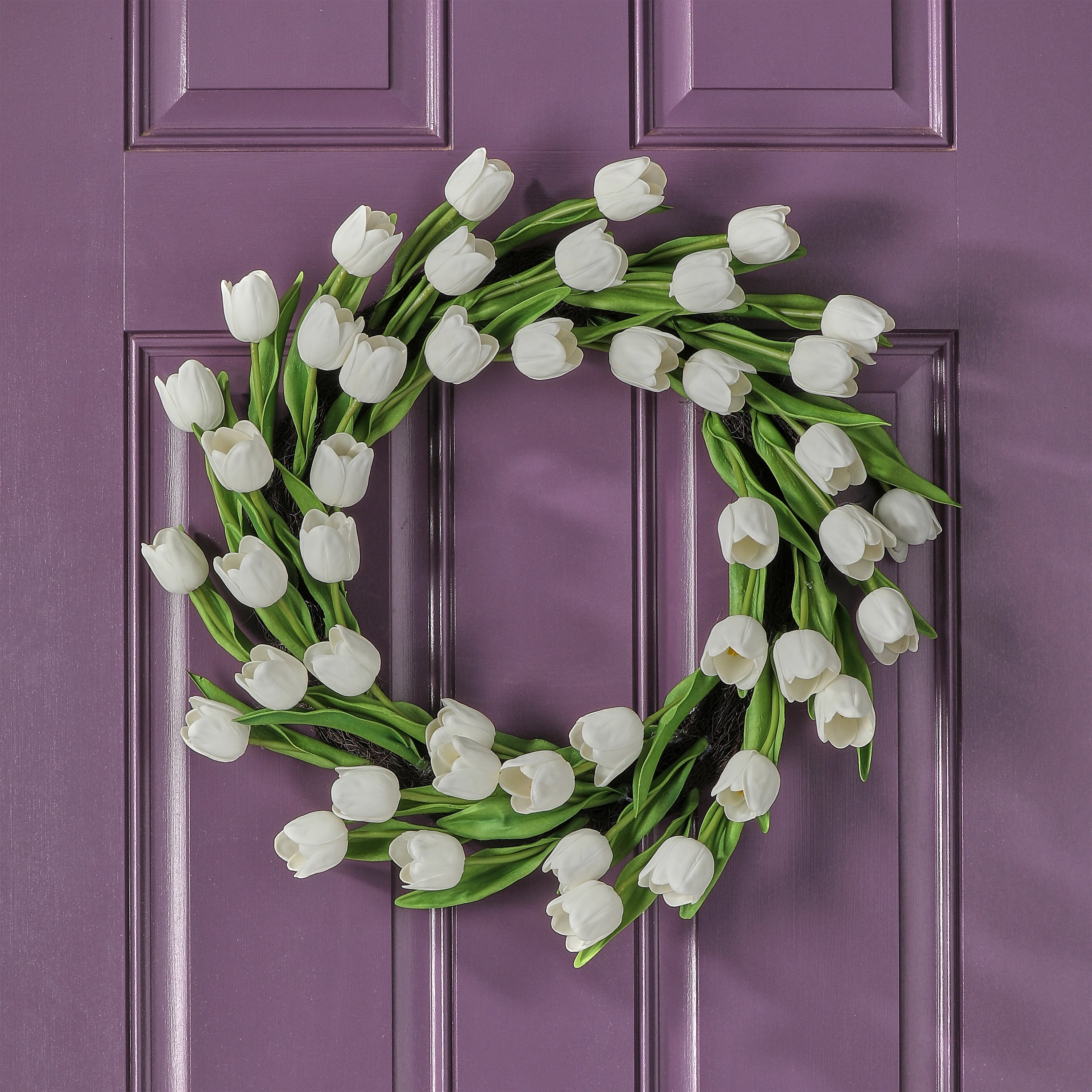 21 Pu Spring Tulip Wreath